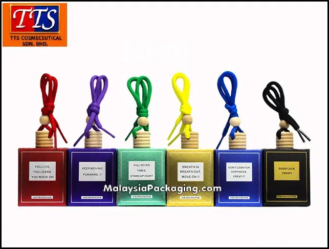 Car perfume box for hanging car perfume bottles